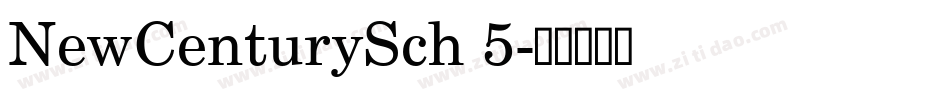NewCenturySch 5字体转换